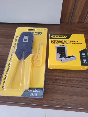 Alicate Crimpador RJ45 + Testador de Cabo de Rede e Telefone