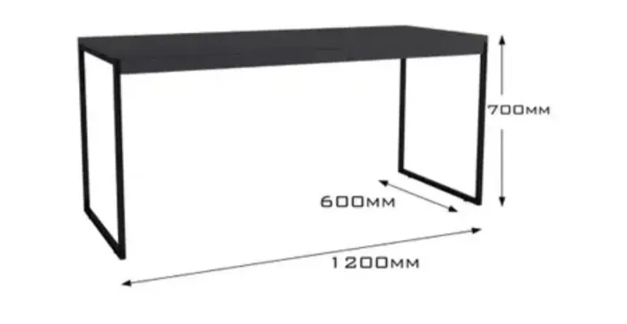 Mesa industrial preta