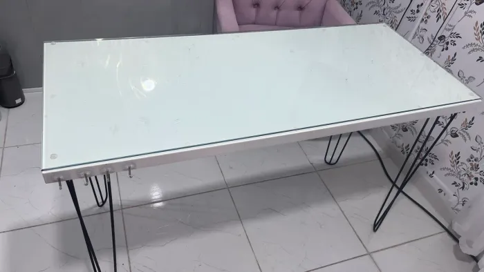 Mesa Manicure Mdf com vidro