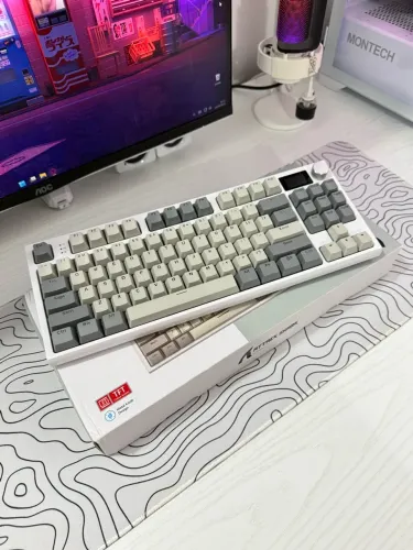 Teclado Mecânico Attack Shark K86 Branco ? Estado de Novo!