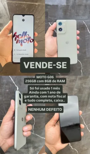 VENDO MOTO G06 LANÇAMENTO PRA VENDER HJ!