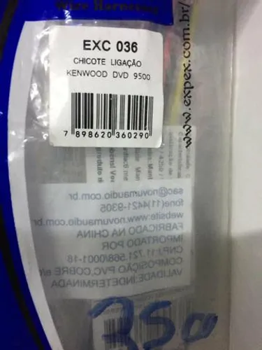Plug para cd e dvd da Kenwood novo na embalagem