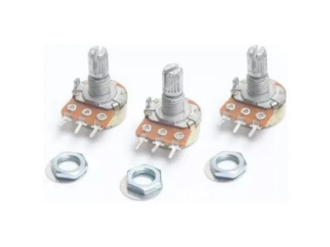 COD-CP42 KIT 2 Unidades Potenciômetro 10k Linear Eixo Estriado 15 Mm Wh148 B10k Ard