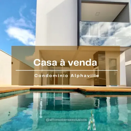 CASA A VENDA CONDOMÍNIO ALPHAVILLE! 2 PAVIMENTOS, PISCINA, NOVA!