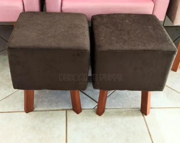 Puff retro quadrado - Valor unitario - COM GARANTIA DE FABRICA