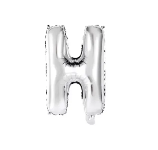 Balão Metalizado Letras Ballon Letter 16" 40cm Wb Cn498 - Letra H