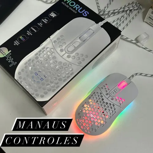 Mouse Branco Rgb 12000 Dpi