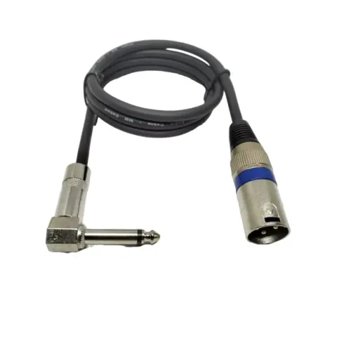 Cabo XLR Canon Macho x P10 90º - Cabo P10 Mono x Canon Macho 5m