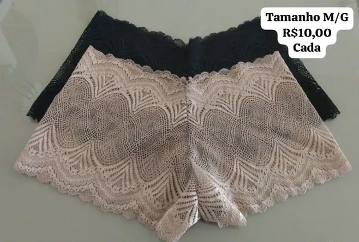 Calcinha em renda com lycra tamanho M e G 