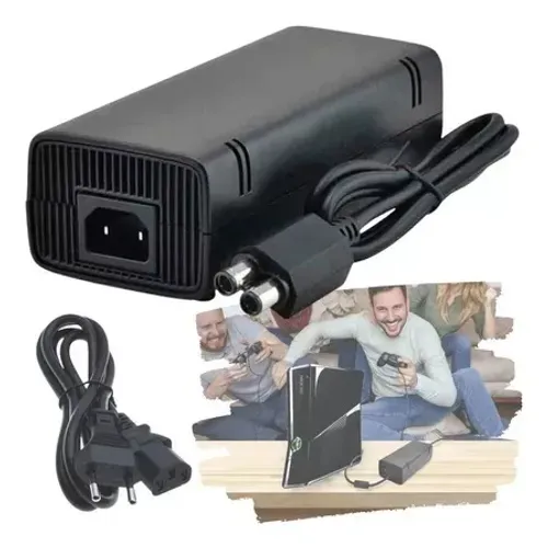 Fonte Carregador Xbox 360 Slim Kp-w013 Knup 2 Pino Voltagem 110V/220V (Bivolt) 