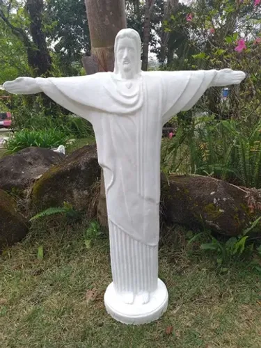 Estatua Cristo redentor em cimento para decoração de jardim