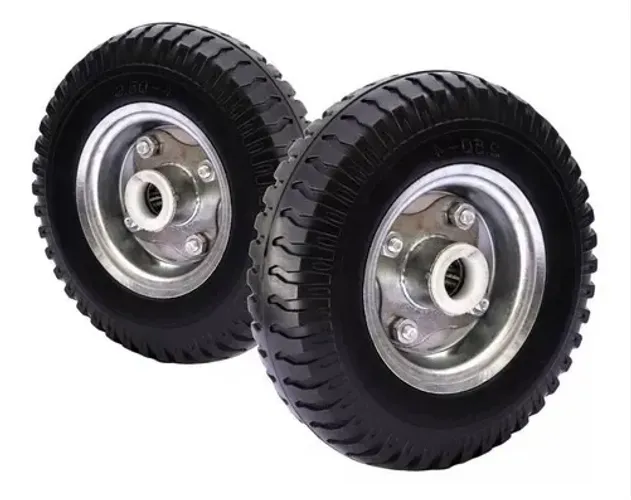 RODA METÁLICA COM PNEU MACICO 250 X 4 