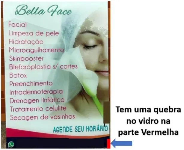Placa de vidro para Plotar 1,00 x 0,7 - Pequena quebra inferior