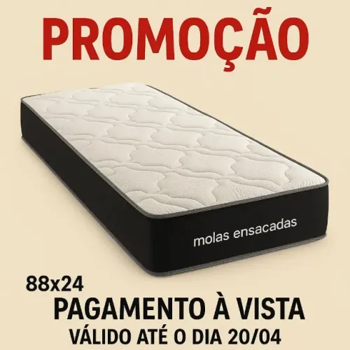 Promoção Imperdível: Colchão 88x24 de Molas Ensacadas com Desconto à Vista