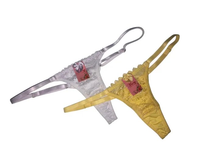 Kit com 3 calcinhas fio de alcinhas