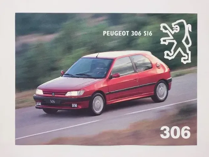 Peugeot 306 S16 16v - Catálogo Folder Folheto Prospecto