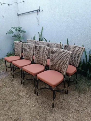 Cadeiras para mesa de jantar em corda nautica R$ 550 a unidade