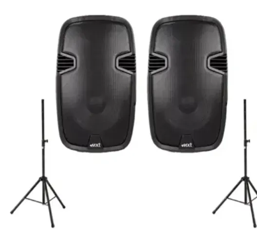 Kit 2 Caixas De Som Ativa - 350w Mx-300 Mxt com 02 Tripés