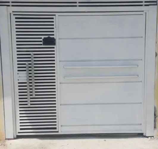 Portão Basculante 2.50x2.50 Ferro Galvanizado Parcelado em até 12x Sem Juros.