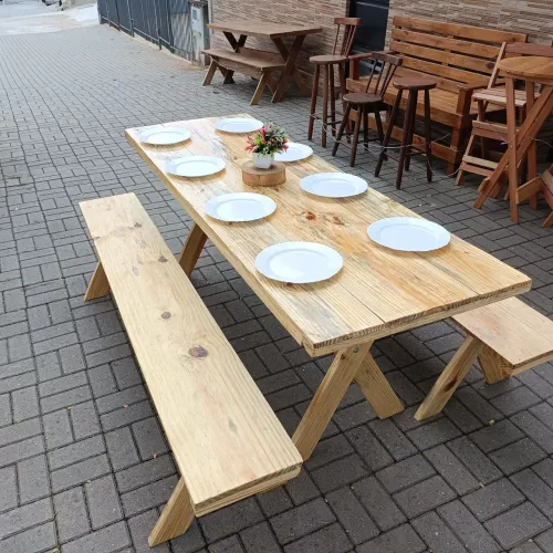 Mesa nova rústica para área gourmet