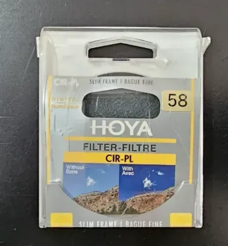 Filtro Polarizador Cpl Hoya CIR-PL 58mm Para Canon E Outras câmeras fotográficas