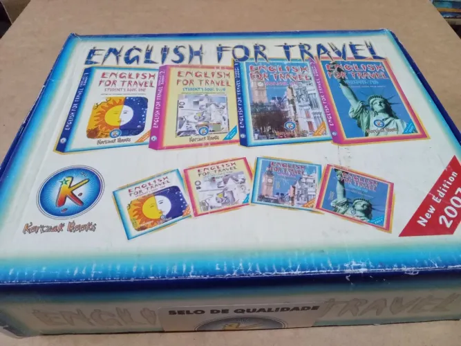 English for travel box 4 livros e 4 CDs 