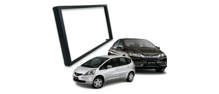 Moldura de Som Painel Multimídia 2 din Acabamento Honda Fit 2004 - 2012 / City 2009 - 2012