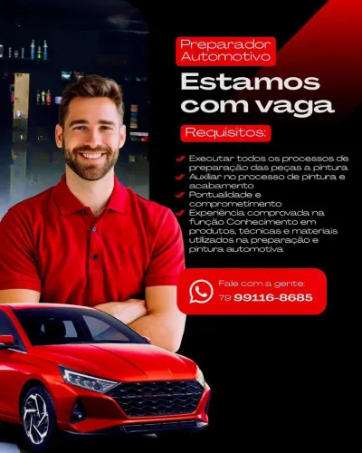 Vaga de emprego Preparador automotivo 