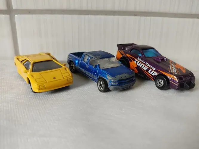 Kit 3 Carrinhos Miniatura Welly Lamborghini Diablo 2064-silverado-tune Up 8642(Q) (Usado)
