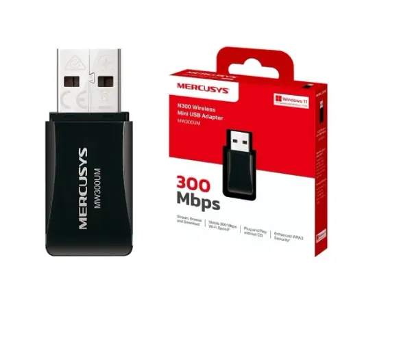 Mini Adaptador USB Wireless Mercusys N300