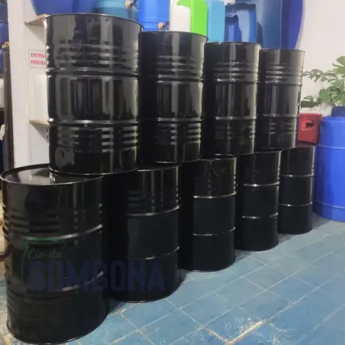 Tonel Metálico Preto Tambor de Ferro Bombona