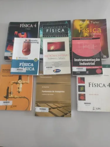 Combo 9 livros de Engenharia / Automação / Física - Kit para estudo