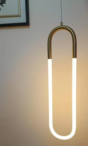 Pendente Dourado Led Integrado 