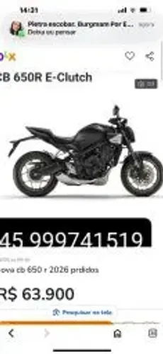 Lancamento  cb 650 2026  e clutch 