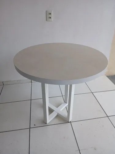 Super oferta Mesa redonda, 1.20 m,nova, estilo industrial, pronta entrega