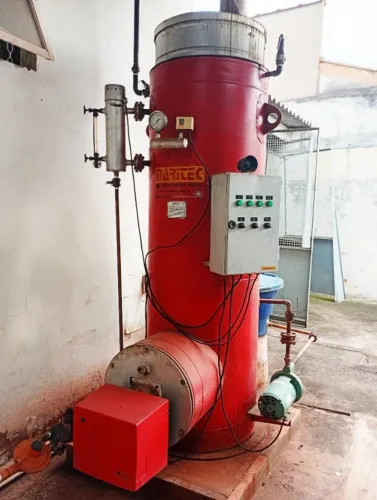 Caldeira flamo-tubular vertical Maritec GLP 150kg/vapor/hora
