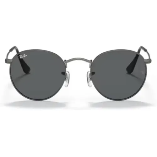 Óculos de Sol Ray-Ban Round Flat Metal Preto Original