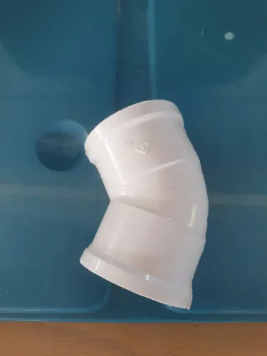 10 Joelho 45 ° pvc branco esgoto 40mm