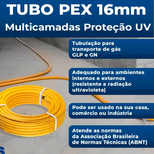 TUBULAÇÃO PEX P/ GÁS 
