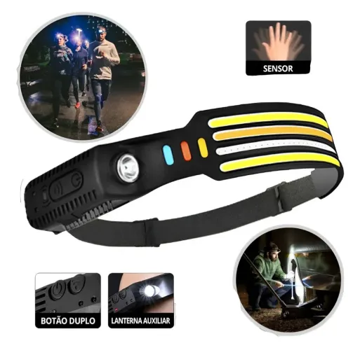 Lanterna de Cabeça Led Para Pesca Esporte Ciclismo Mecanico