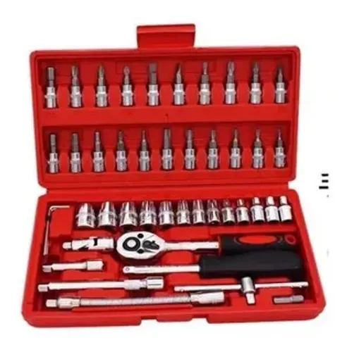 Kit Ferramenta Jogo De Chave Precisão Soquete 46 Peças Allen