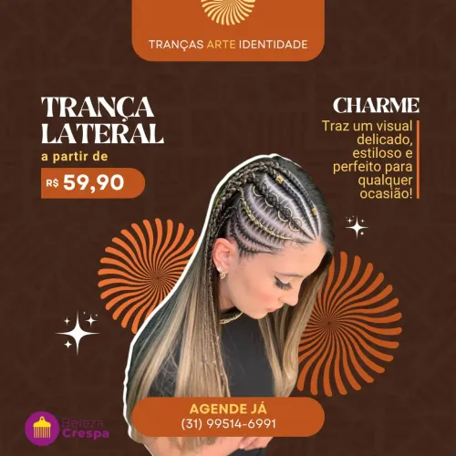 Trança Lateral a partir de R$59,90