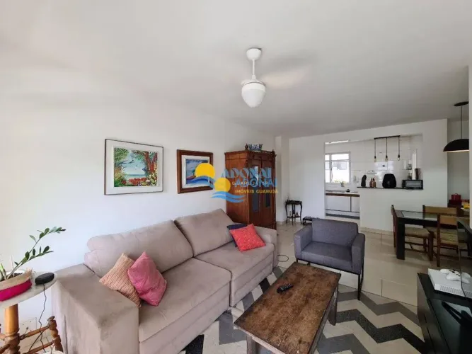 Apartamento beira-mar com sacada Pitangueiras Guarujá