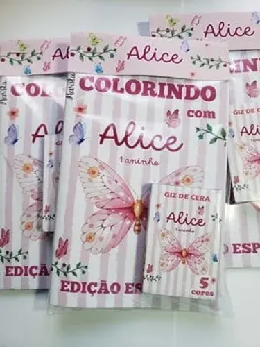 Revistinha de Colorir - escolha o seu tema - Acompanha giz de cera