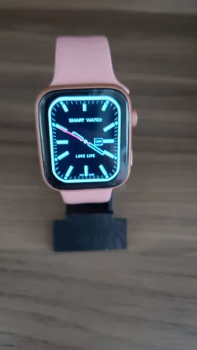 Relógio Inteligente Smartwatch Serie 7 X8 Max Cor Rosa e Preto