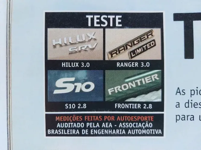Revista Auto Esporte - Hilux, S10, Ranger e Frontier 2006