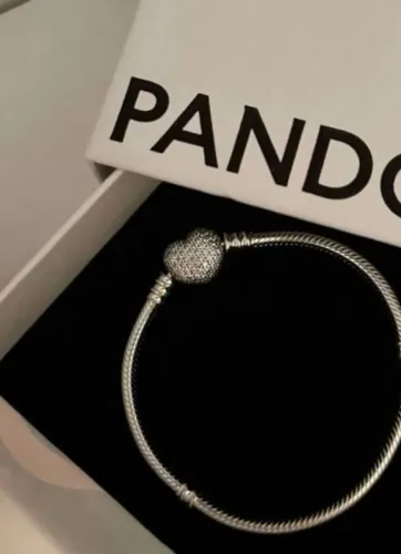 Pulseira inspiração prata 925 para berloques 19cm comprimento