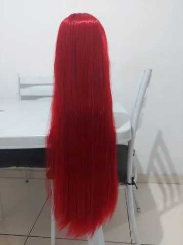Peruca longa vermelha