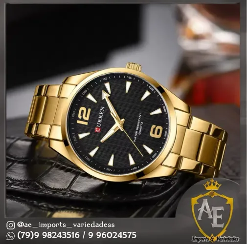 Relógio Curren Dourado Masculino