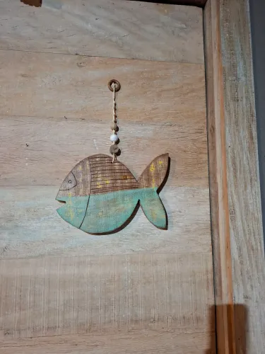 Peixe Decorativo de Madeira